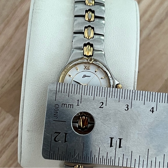 Belair Ladies Watch Rare Vintage Two-Tone Bracelet White Dial Date Window main image 7